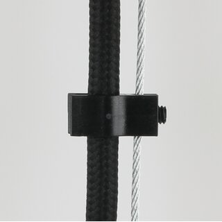 Kabelclip Kabelhalter Seilhalter-Clip fr Stahlseile Lampen-Kabel 5.0-6.5mm + Drahtseil 1.0-2.0mm Kunststoff schwarz