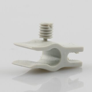 Kabelclip Kabelhalter Seilhalter-Clip fr Stahlseile Lampen-Kabel 5.0-6.5mm + Drahtseil 1.0-2.0mm Kunststoff grau