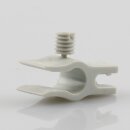 Kabelclip Kabelhalter Seilhalter-Clip für Stahlseile Lampen-Kabel 5.0-6.5mm + Drahtseil 1.0-2.0mm Kunststoff grau
