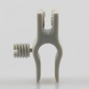 Kabelclip Kabelhalter Seilhalter-Clip für Stahlseile Lampen-Kabel 5.0-6.5mm + Drahtseil 1.0-2.0mm Kunststoff grau