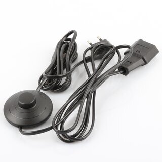 Hfele Mbelschalter Tritt-Schalter Fu-Schalter mit Euro-Flachstecker, Euro-Kupplung 230V und 4m Kabel