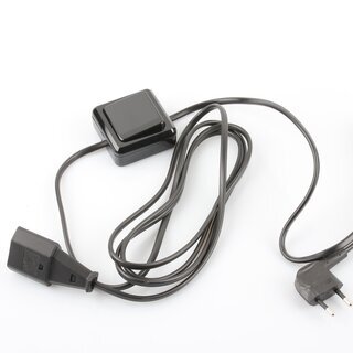 Hfele Mbelschalter Wipp-Schalter Fu-Schalter mit Euro-Flachstecker, Euro-Kupplung 230V und 4m Kabel